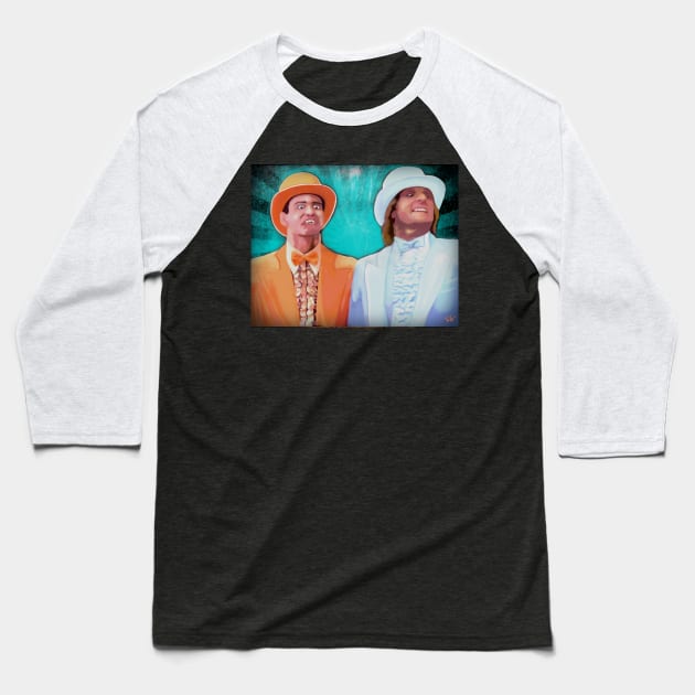 Dumb & Dumber Baseball T-Shirt by RG Illustration